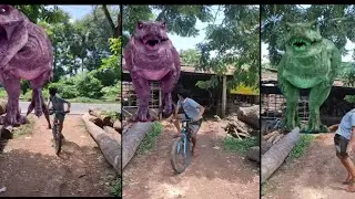 t rex dinosaur attack me #3d #cartoon ##vfx #cartoon