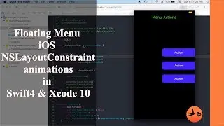 Floating Menu - iOS NSLayoutConstraint animations in Swift4 & Xcode 10