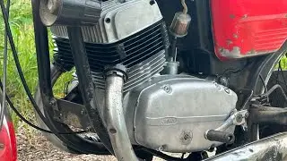 Двигатель Ява (Jawa) 350/634 тест 12.06.2024 после ремонта (г. Ачинск, Красноярский край)