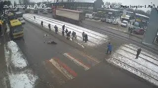 Truck Crushed An Elderly Woman. Ukraine