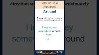 Around meaning | Around in a Sentence | Most common words in English 