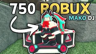 750 Robux... NEW DJ SKIN SHOWCASE! "MAKO DJ" MUSIC AND VISUALS |