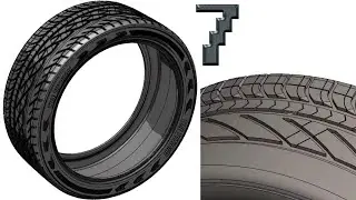 7-Project 36| Re-Scale Tire |SolidWorksTutorial : multi-grip pattern pt.2 (pattern6)