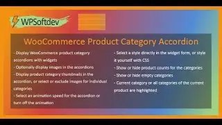 WPSoftdev WooCommerce Product Category Accordion By WPSoftdev