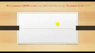 QBASIC - Modular Programming Using Sub and Function