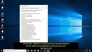 How to Add or Remove Drop Shadows for Icon Labels on Desktop in Windows 10 | Performance Options