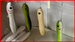 Painting topwater lure blanks... first time!