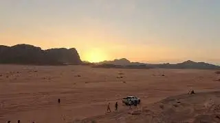 Coucher de soleil à Wadi Rum en Jordanie