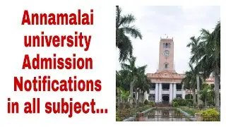 Annamalai university Admission open now in all subject/M.A. integrated subject admission all open ..