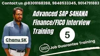 Advanced SAP S4HANA Finance Interview Training -5: SAP FICO Interview Preparation