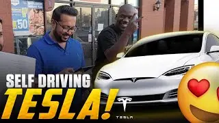 Testing self driving option on friend's Tesla #atlanta #tesla #elonmusk #selfdriving #car
