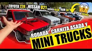 RODADA de MINI TRUCKS a un CAR MEET lleno de LOW RIDERS * Se armo la Carnita Asada | STANCE TRUCK