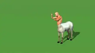 3d rendering animation of male centaur half horse half man isolated on green screen rHtzxUNr