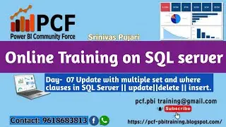 Day07Update With Multiple set and where clauses in SQL server|| Update|| Delete||Insert