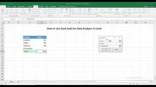 How to Use Goal Seek for Data Analysis in excel