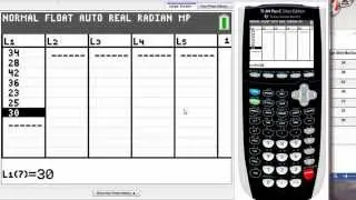 Calc Statistic 18 - Typing data into List on calculator.