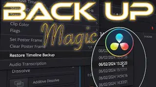 RESTORE Back UpTimeline FEATURE in DaVinci Resolve 18 is THE BEST