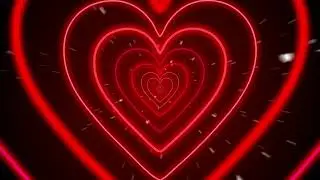 Neon Heart Background❤️ Red Hearts Background | Led Lights Heart Background Video | Wallpaper Heart