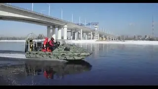 Аэролодки на стыке вода-лёд. Пиранья-5.