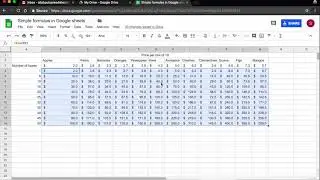 Mixed Cell Reference in Google Sheets