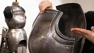 Triangular rolling on the cuirass. Forging of the armor of the German raubritter