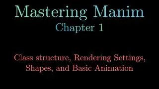 Class structure, Rendering Settings, Shapes, and Basic Animation | Mastering Manim Chapter 1