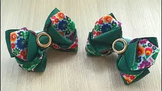 Яркие бантики из ленты 25 мм. МК Анна Терехова