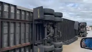 Semi Trucks Flipped Over Due To Wind Conditions In Tennessee Today