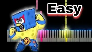 Spongebob Menu Theme - Brawl Stars (Easy Piano Tutorial)