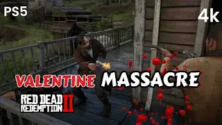 Valentine Massacre - Red Dead Redemption 2 Freeroam Gameplay - RDR2 Shootout / PS5 Gameplay