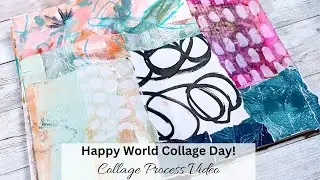 Happy World Collage Day!! Collage Process in My Art Journal