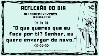 REFLEXÃO DO EVANGELHO - 18/11/2024