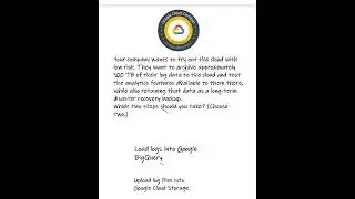 Shorts 1 : GCP Professional solutions Architect Exam Big Query and Cloud Storage  .#GCP