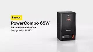 Baseus PowerCombo Tower 65W丨6-in1 Charging Station with Built-in Retractable USB-C Cable
