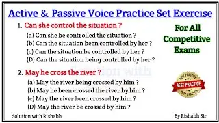 Active and Passive voice Practice set | Active and Passive voice exercise | Active and Passive voice