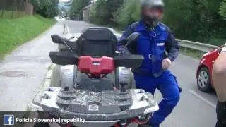 Muža na štvorkolke skontrolovala policajná hliadka, nafúkal 1,56 promile