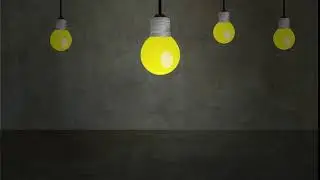 Shining light bulbs  Concept of energy, business solution and ideas