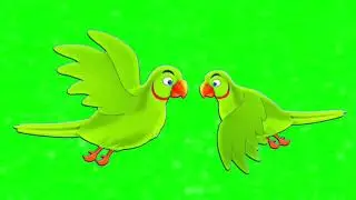 Green screen parrot flying/green scrren parrot/flying green parrot/Green parrot bird/ cartoon video