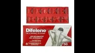 Мощное средство для снятия боли и воспаления, Difelene, Диклофенак, 50 мг., 10 таб.