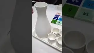 Painting a Ceramic Sake Set 
