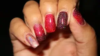 Triple Red Holo Gradient | 12 Days of Christmas Nail Art 2022 | DIY Tutorial | MSLP