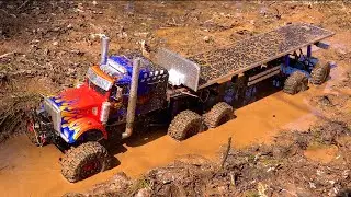 MUDDY OPTiMUS gets a 4x4x4 BUSH TRAiLER : All -Terrain 10WS, 10X8 | RC ADVENTURES