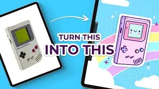 How To Create A Cute Kawaii Gameboy Sticker In Procreate (