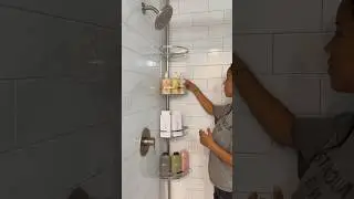 Link In Comments!! This shower shelf is adjustable and super easy to set up! #amazonfinds