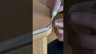 How to fix a nightstand corner and colour match it to the rest of the surface vinyl#MomentsGang#sho