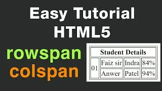 Rowspan and Colspan in HTML in Hindi | Very simple & easy way Table tutorial ( Hindi / Urdu)
