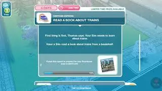 SIMS FreePlay - SIMTOWN EXPRESS QUEST- Read a book about trains