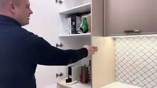 Кухня прямая компоновка. В нежном цвете.