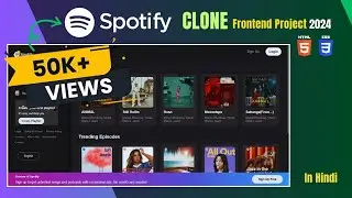 Spotify Clone Using HTML, CSS | Create Spotify Clone | HTML CSS Website 
