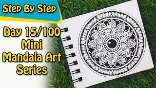 Day 15/100 : Unlocking the Beauty of Stippling Mini Mandalas #minimandala  #stippling #mandala #art